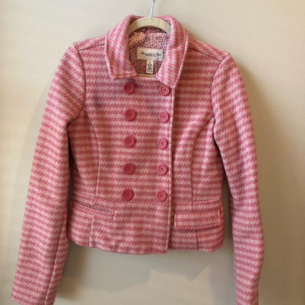 Abercrombie & Fitch pink plaid jacket